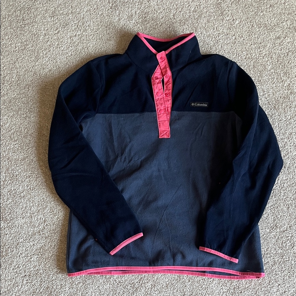 Columbia Black and Pink Fleece Pullover
